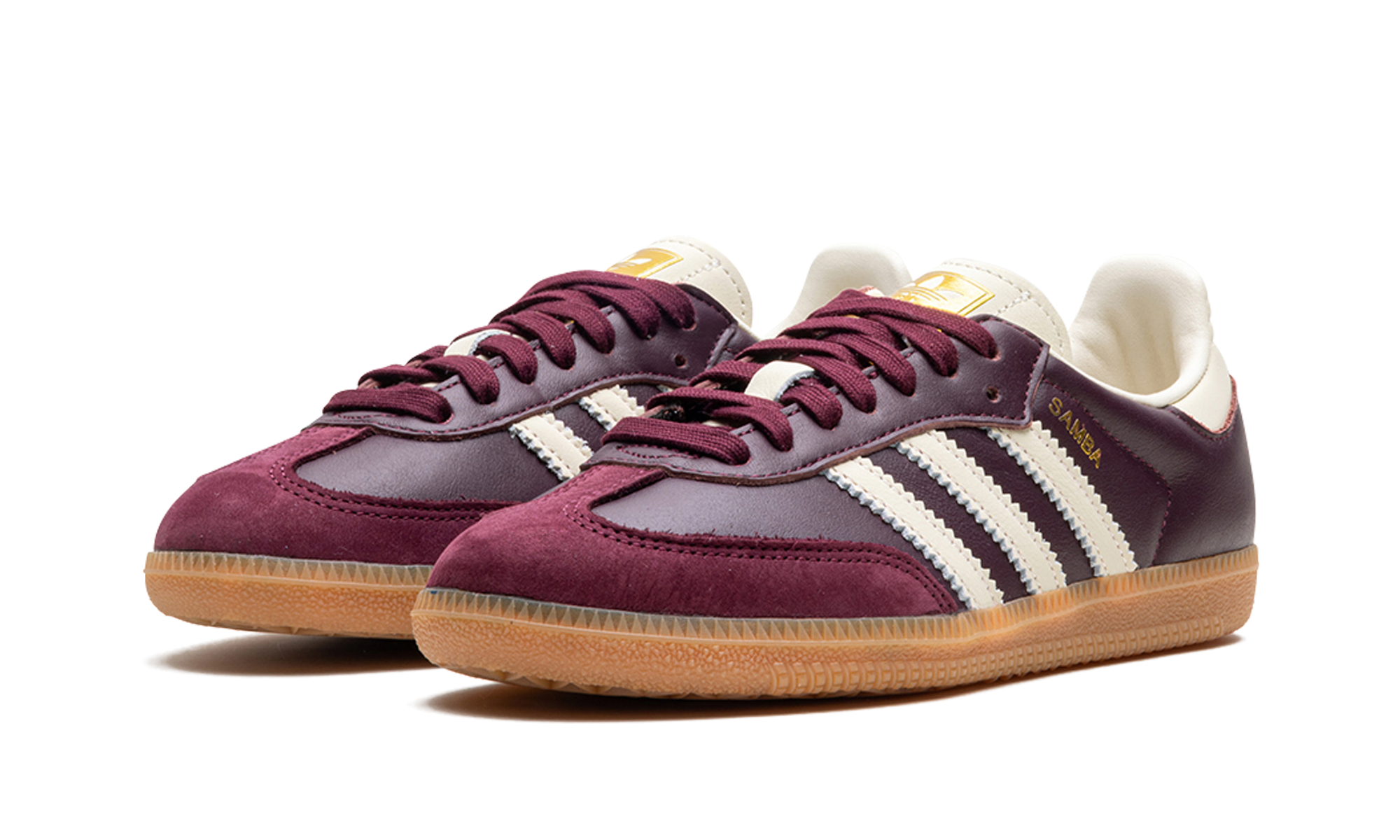 Adidas Samba OG Maroon Gold Metallic