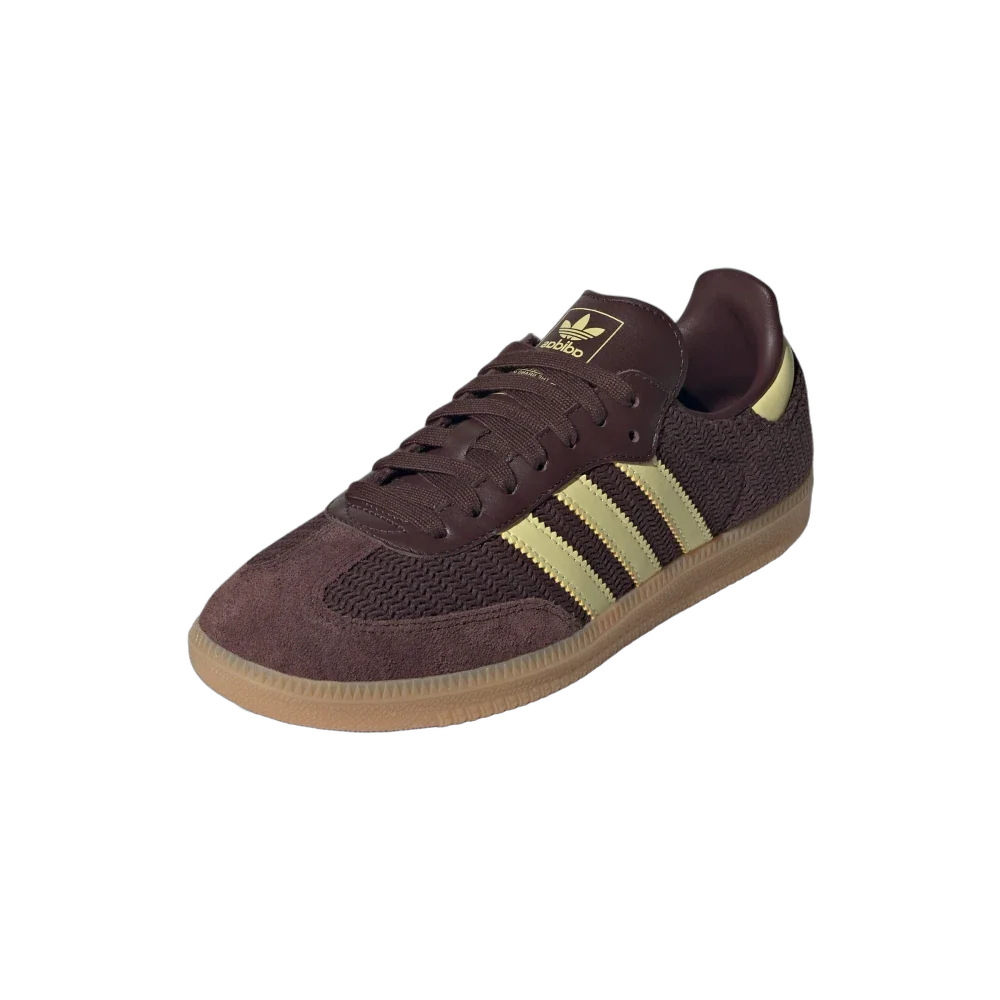 Adidas Samba OG Shadow Brown Powder Yellow, Shadow Brown/Powder Yellow/Gum 3 (JR8167)