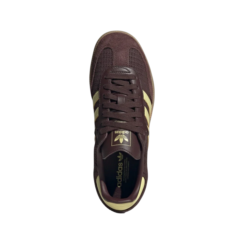 Adidas Samba OG Shadow Brown Powder Yellow, Shadow Brown/Powder Yellow/Gum 3 (JR8167)