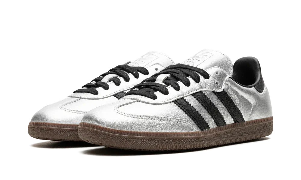 Adidas Samba OG Silver Metallic Black Gum, Silver Metallic/Core Black/Gum 5 (JI4218)
