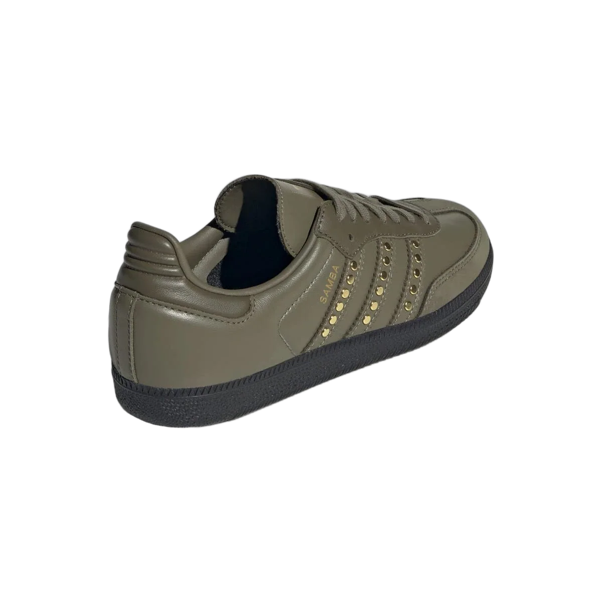 Adidas Samba OG Studded Stripes Dark Khaki Black