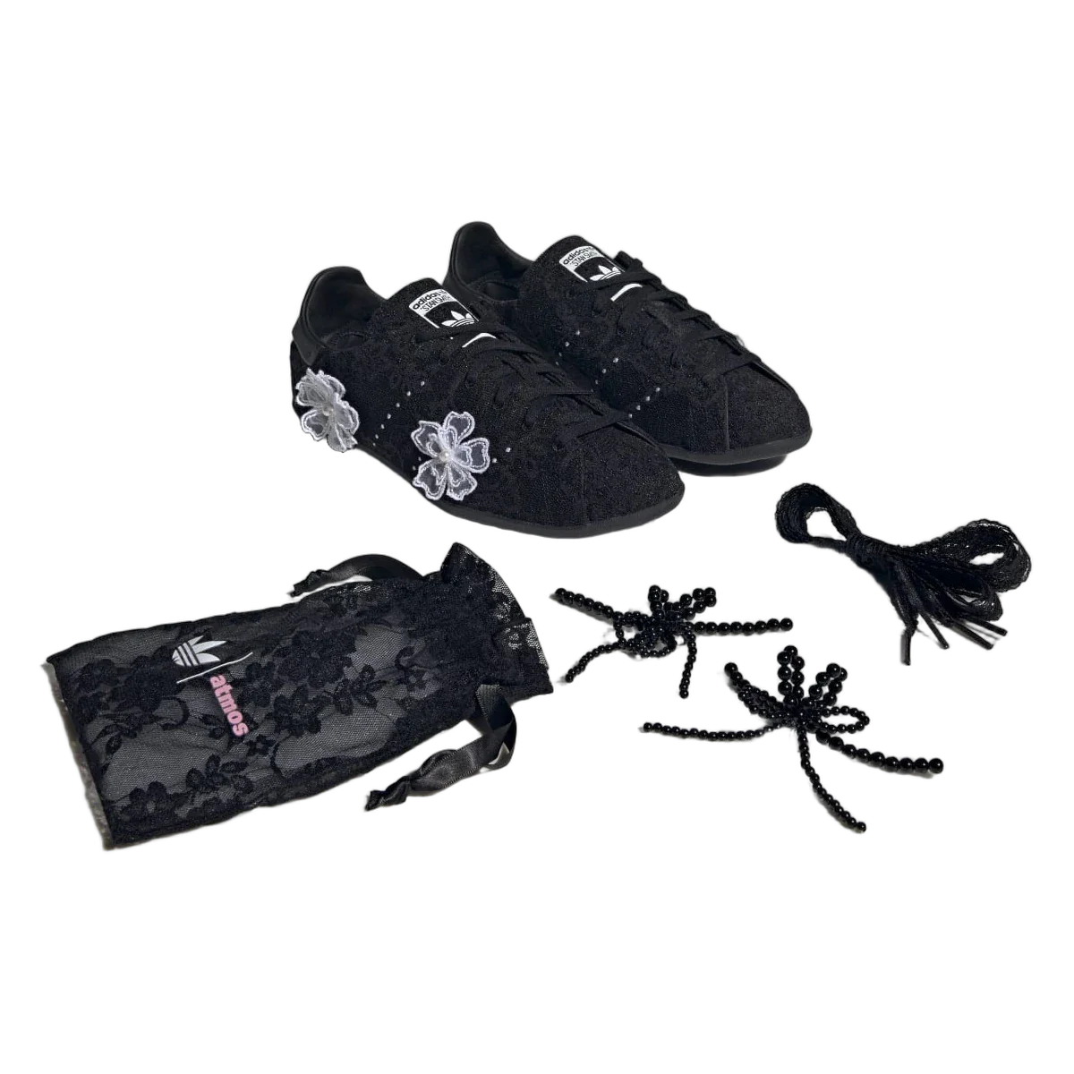 Adidas Stan Smith Lo Pro atmos Pink Black White Floral