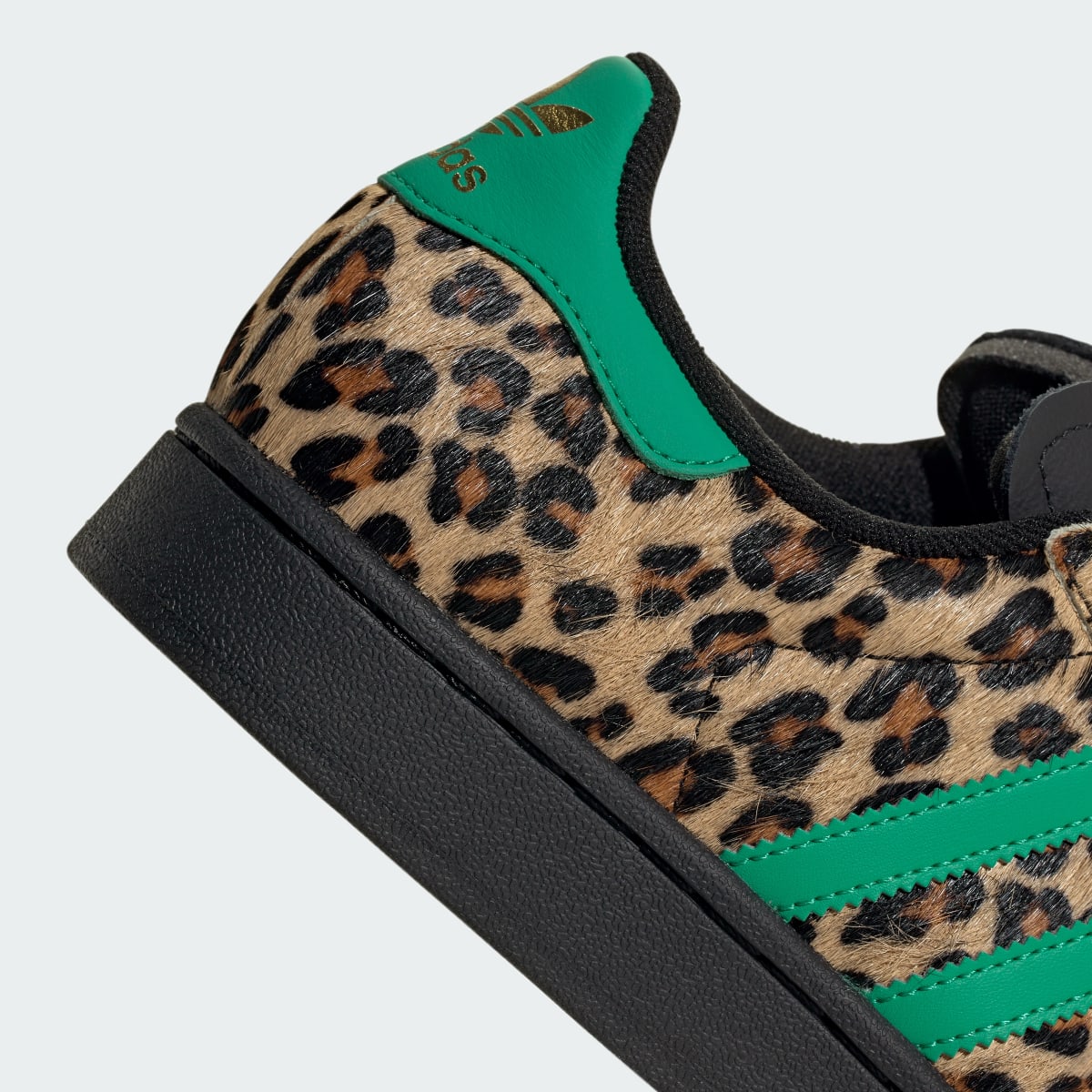 Adidas Superstar Black Green Leopard