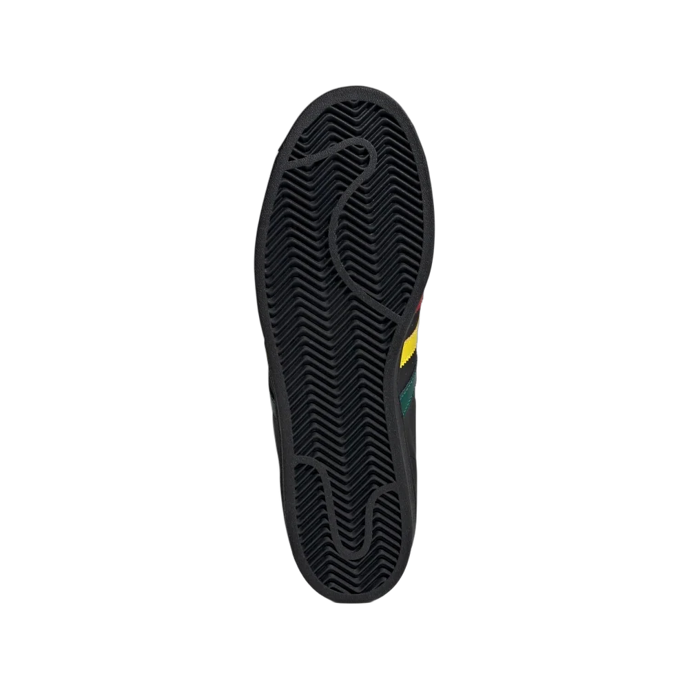 Adidas Superstar Rasta Black, Core Black/Yellow/Collegiate Green (IH3121)