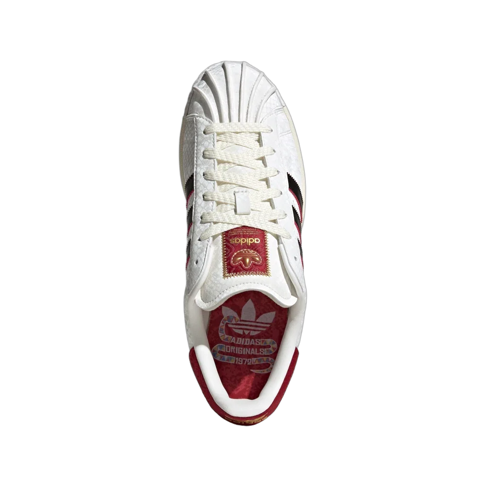 Adidas Superstar Year of the Snake, Cloud White/Core Black/Active Maroon (JR8036)