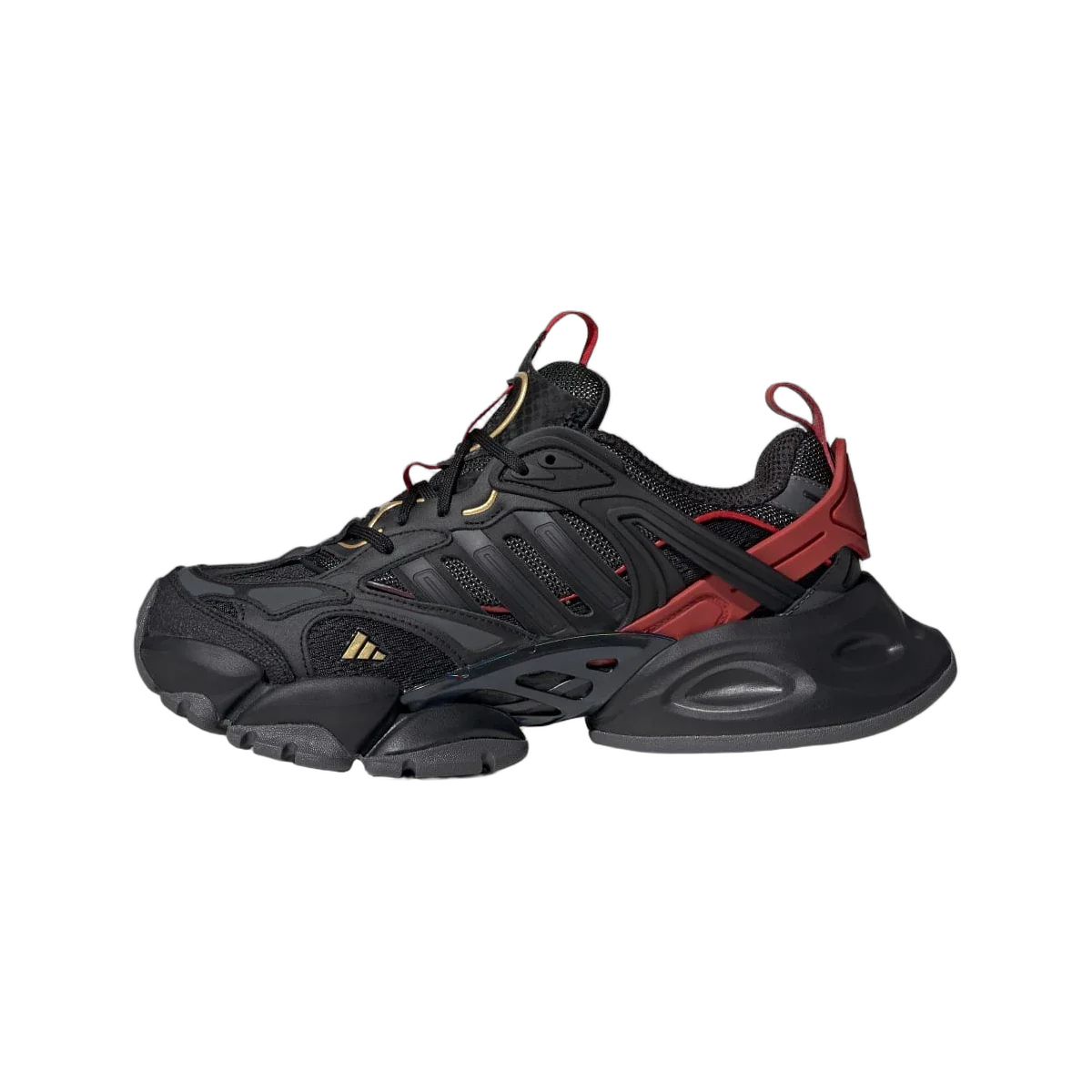 Adidas XLG Runner Deluxe Black Gold Metallic Red
