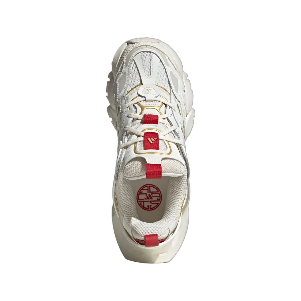 Adidas XLG Runner Deluxe Off White Gold Metallic Red