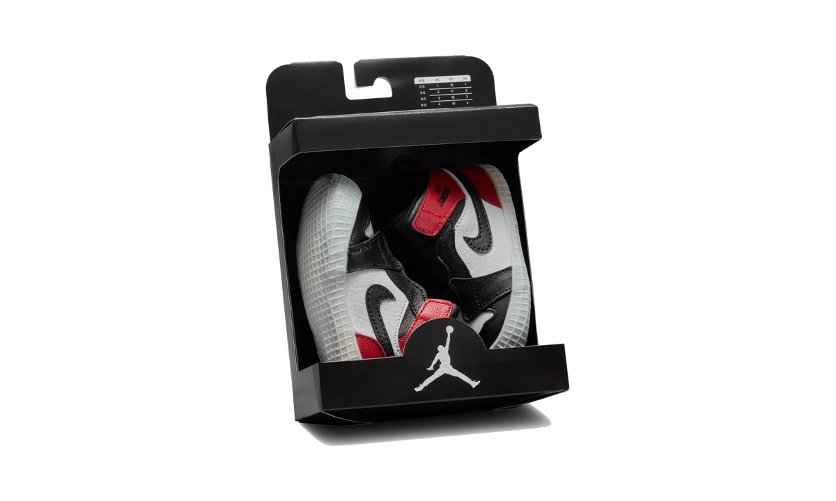 Air Jordan 1 Crib Bootie Black Toe Reimagined (I)