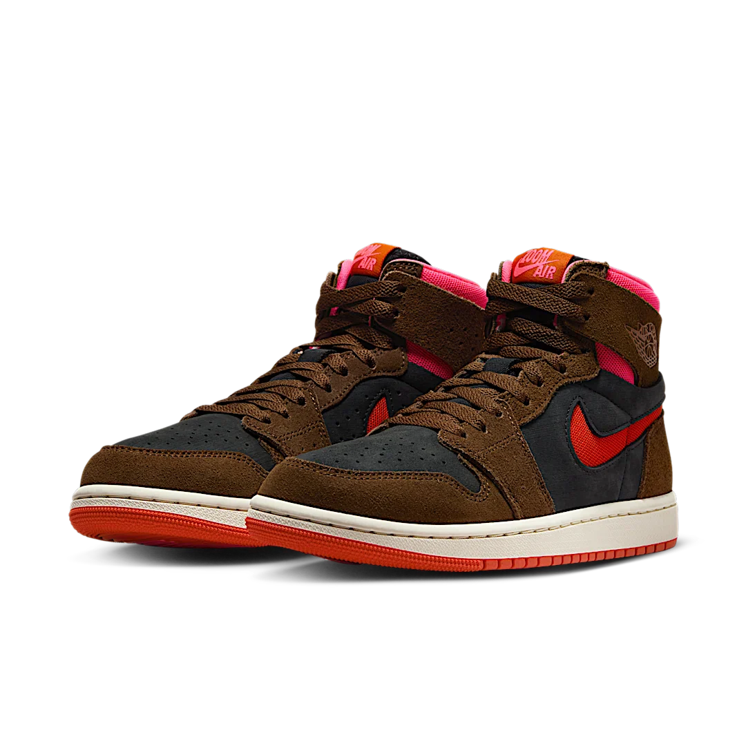 Air Jordan 1 High Zoom Air CMFT 2 Cacao Wow Picante Red, Cacao Wow/Picante Red/Black/Hyper Pink/Sail (DV1305-206)