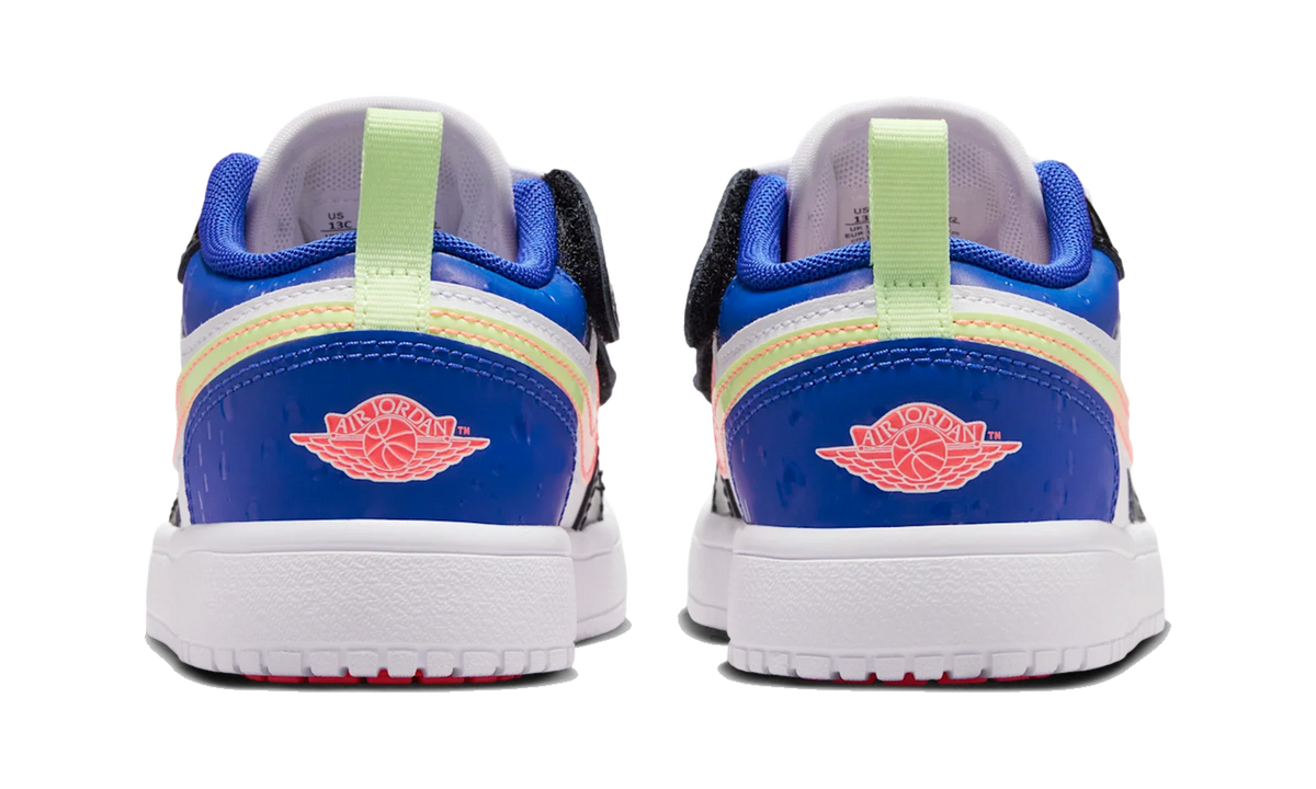 Air Jordan 1 Low ALT SE White Black Royal Bright Mango (PS)