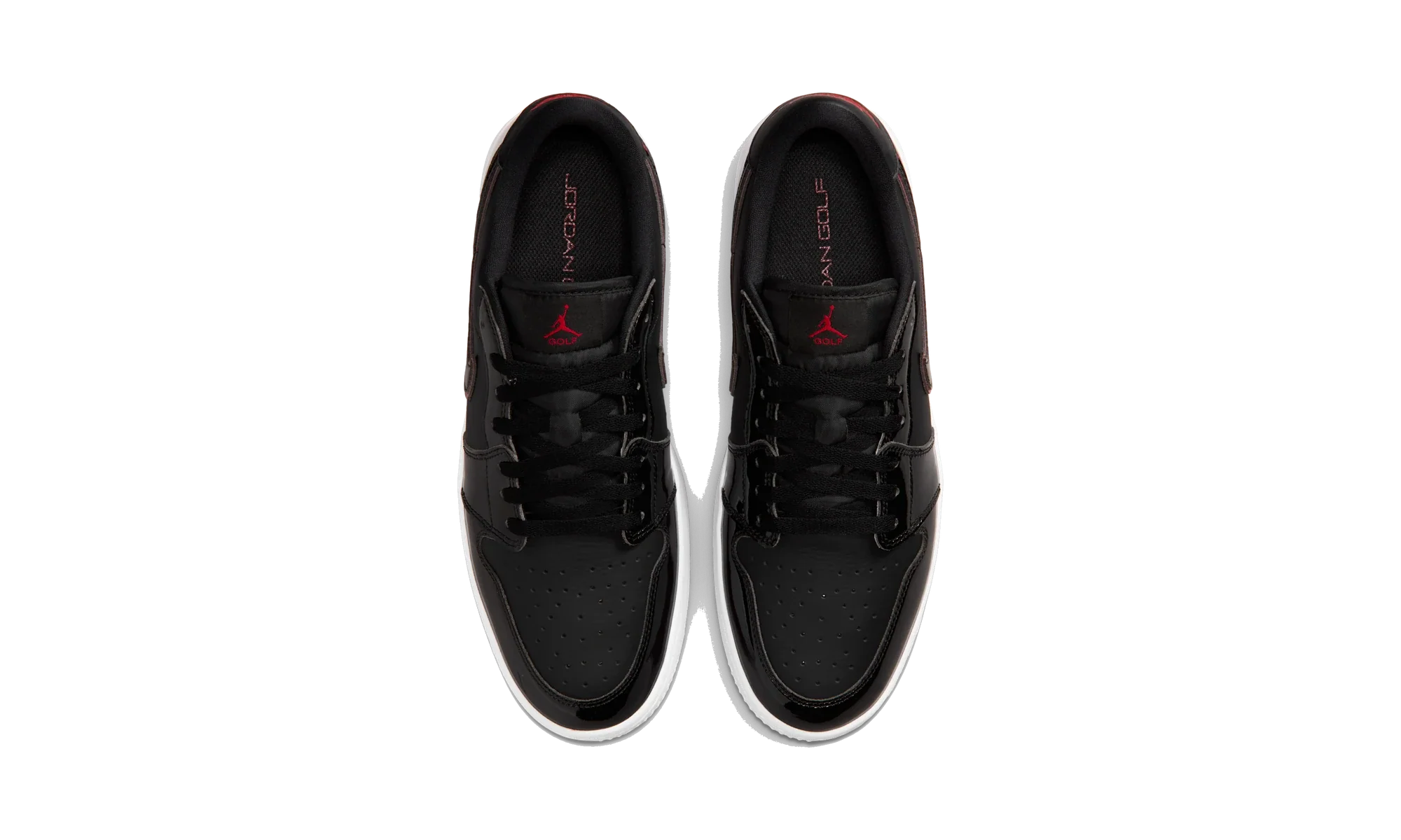 Air Jordan 1 Low Golf Spiked Bred Black Patent