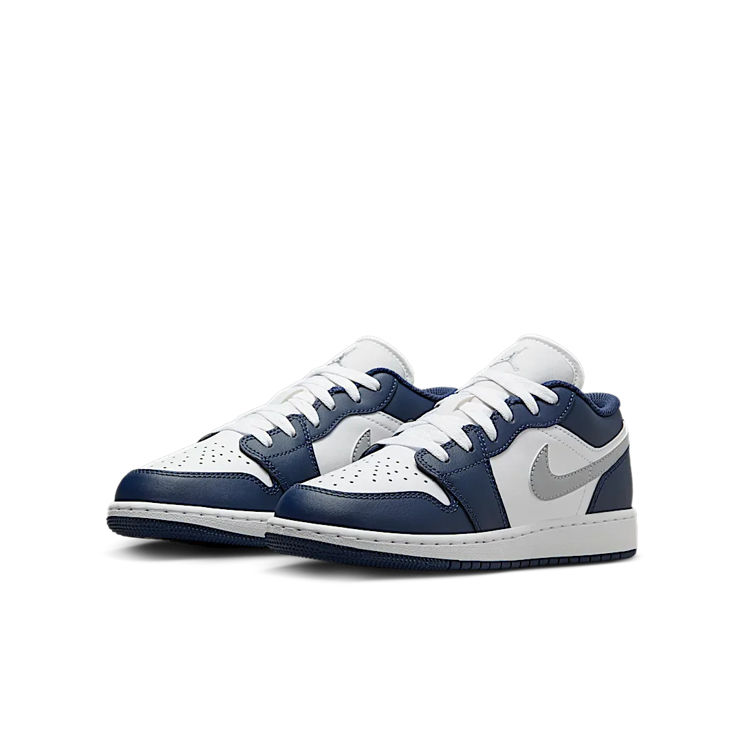 Air Jordan 1 Low Midnight Navy Wolf Grey, White/Midnight Navy/Wolf Grey (553560-141)