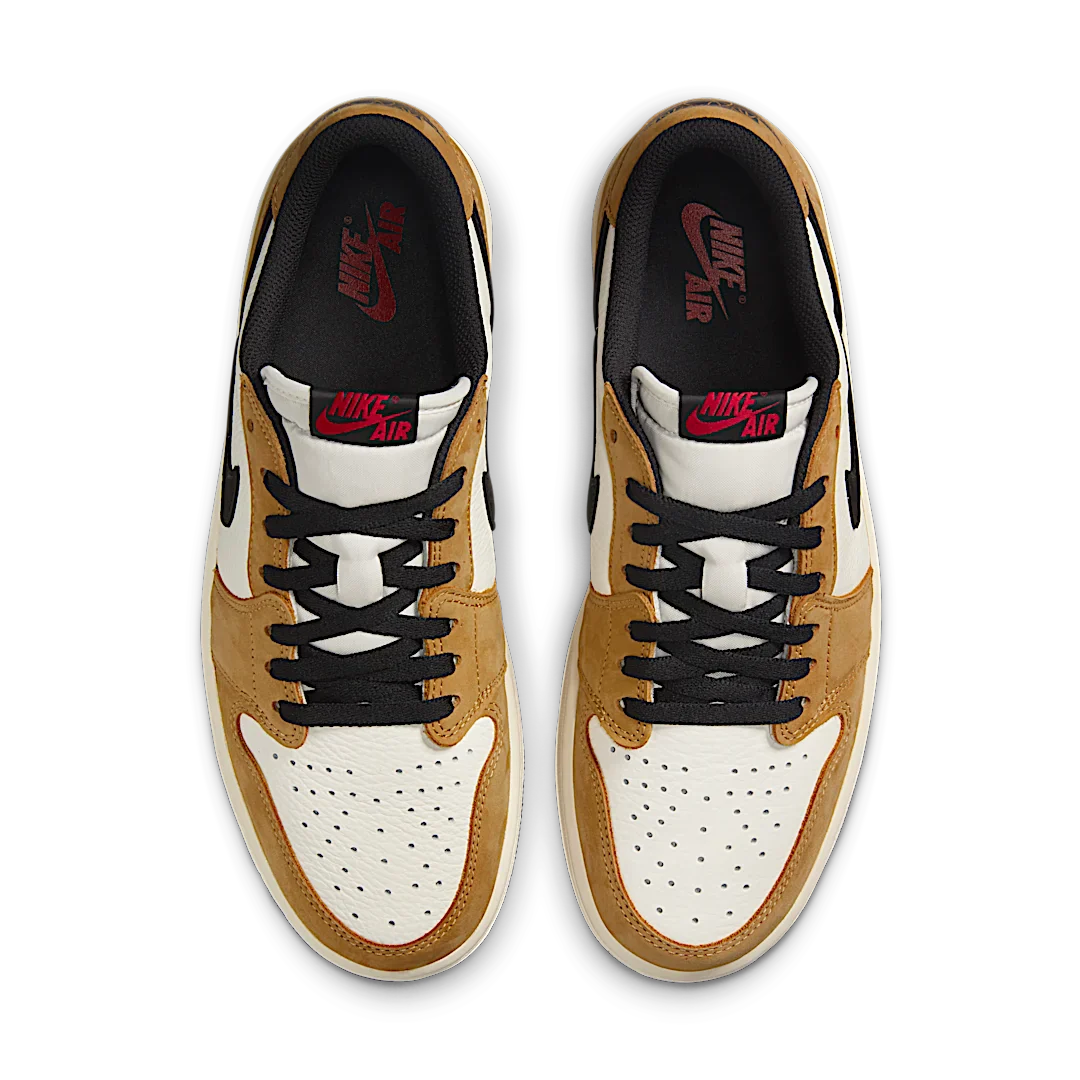 Air Jordan 1 Low OG Rookie of the Year, Sail/Black-Golden Harvest-Gym Red (CZ0790-107)