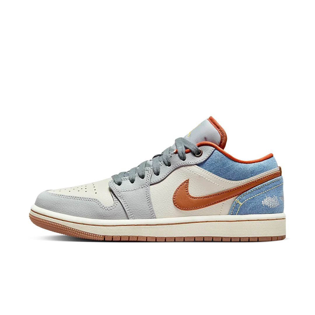 Air Jordan 1 Low Phantom Denim, Phantom/Coconut Milk/Amber Brown/Multi-Colour (FZ5045-091)