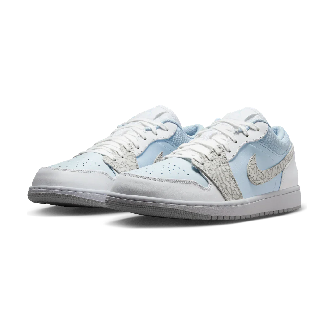 Air Jordan 1 Low SE Blue Tint Elephant Print, Blue Tint/White/Grey Fog/Sail (IB7692-400)