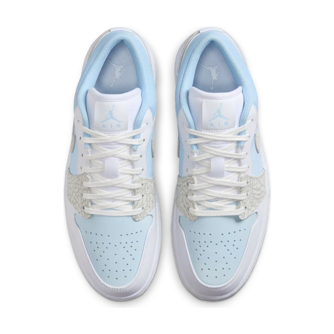 Air Jordan 1 Low SE Blue Tint Elephant Print, Blue Tint/White/Grey Fog/Sail (IB7692-400)