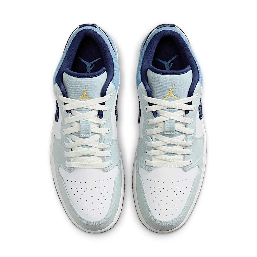 Air Jordan 1 Low SE Denim Star Blue, White/Sail-Star Blue-Midnight Navy (IH0648-141)