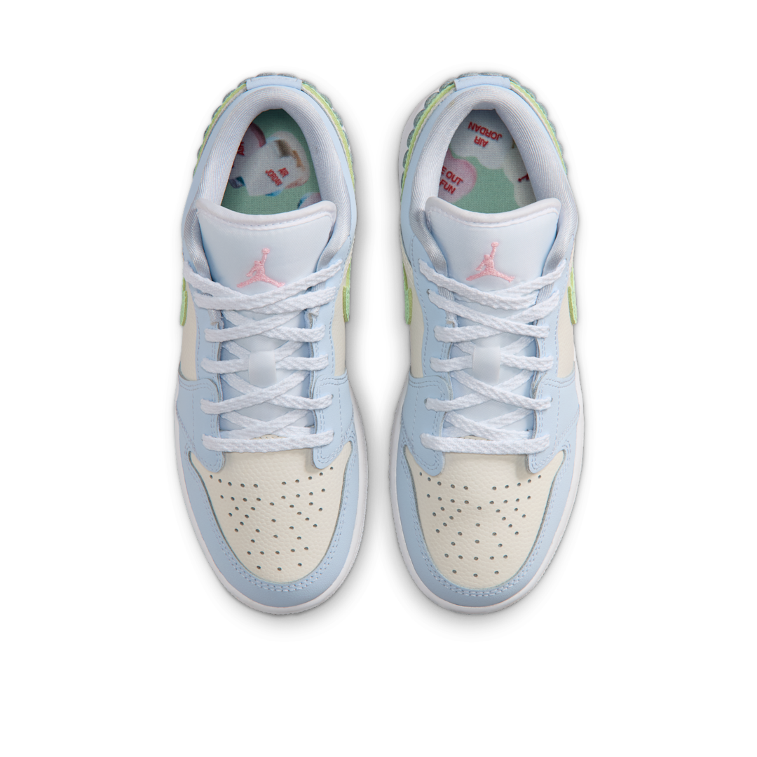 Air Jordan 1 Low SE Half Blue Sail Vapor Green