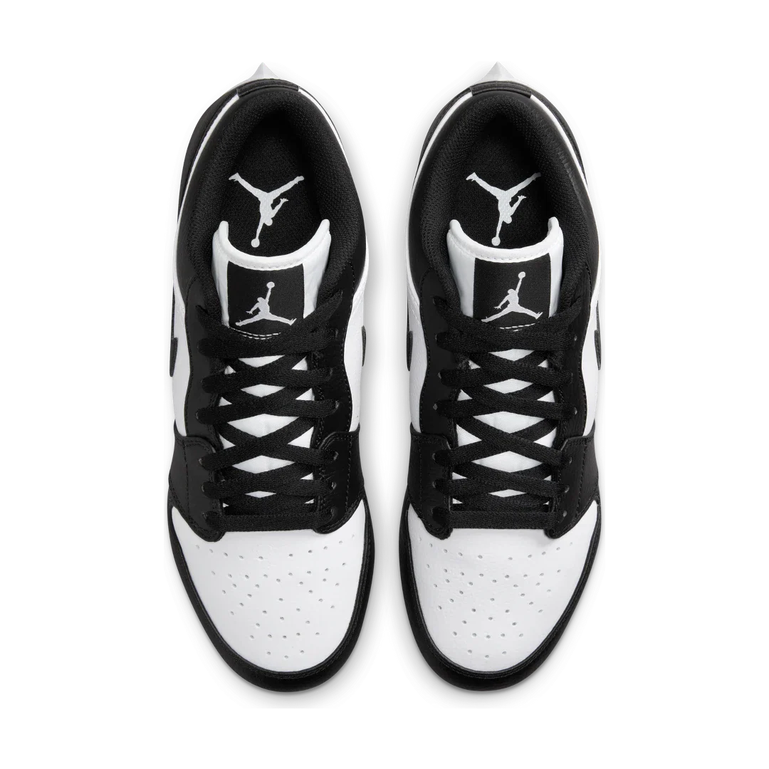 Air Jordan 1 Low TD Cleat Panda, Black/White/Black (FJ6245-100)