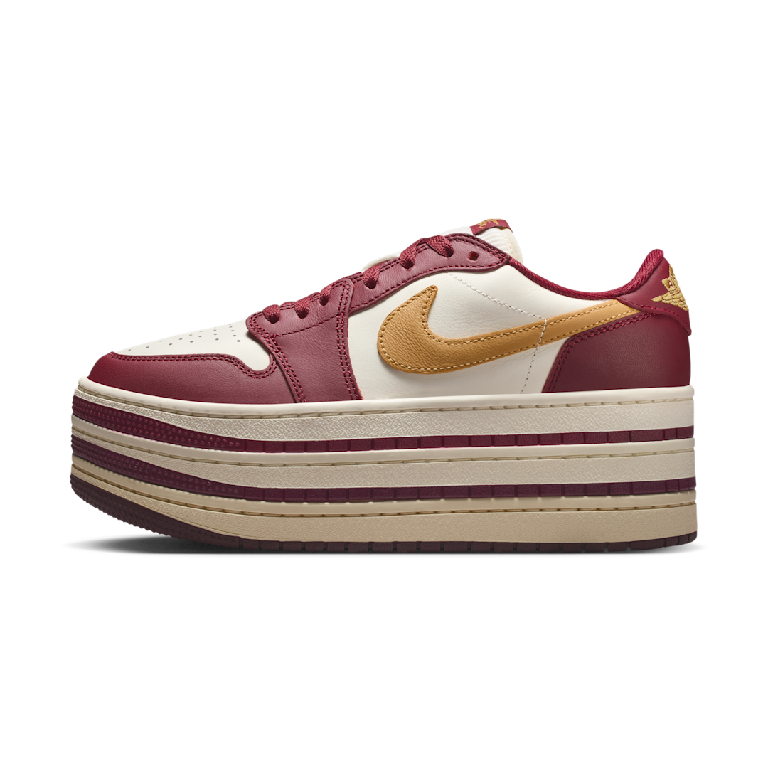 Air Jordan 1 Low Triple Stack Team Red Pale Ivory