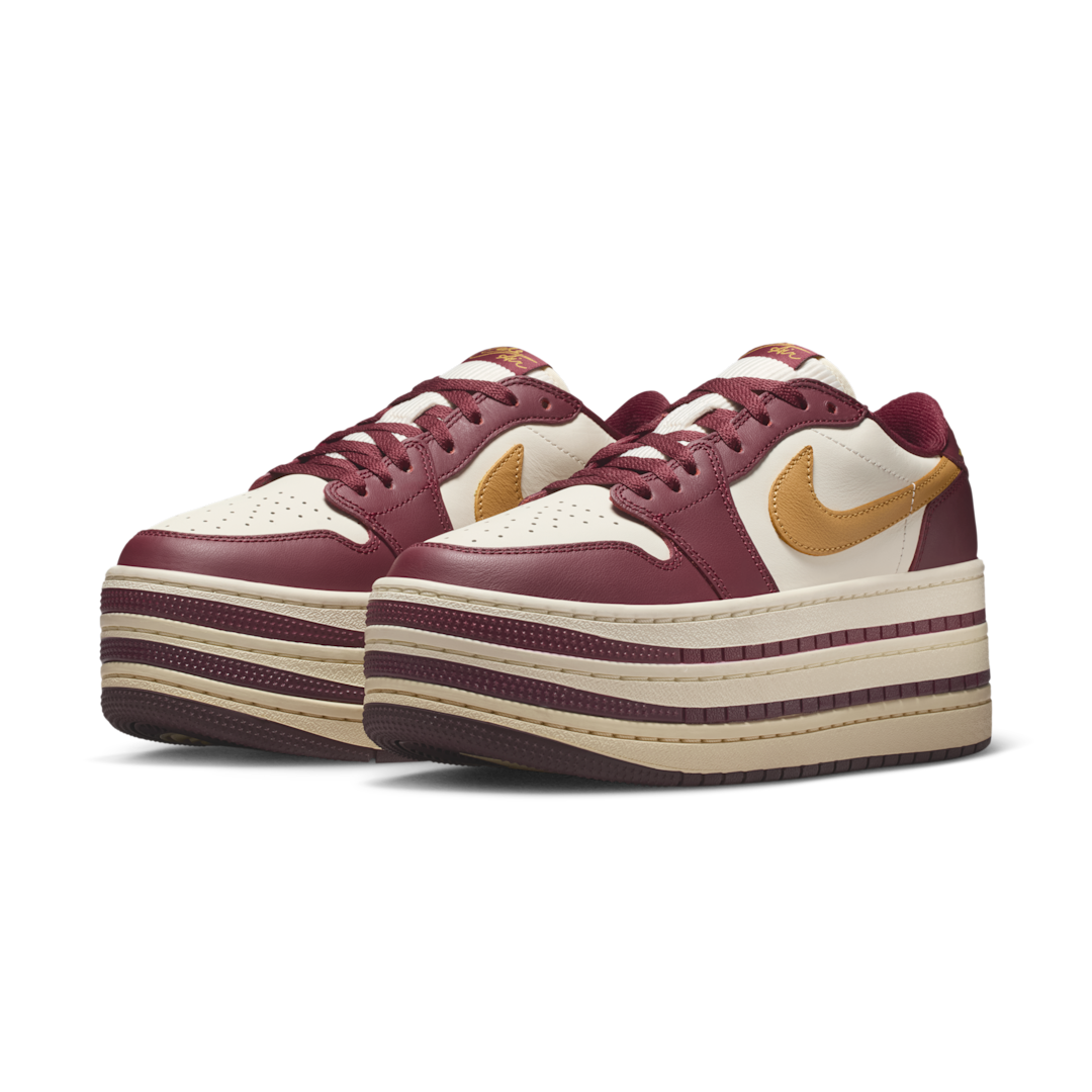 Air Jordan 1 Low Triple Stack Team Red Pale Ivory