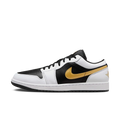 Air Jordan 1 Low White Black Metallic Gold Swoosh
