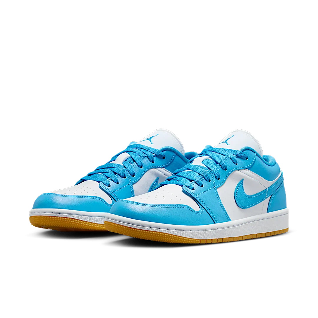 Air Jordan 1 Low White Gum Light Brown Dark Powder Blue, White/Gum Light Brown/Dark Powder Blue (DC0774-104)