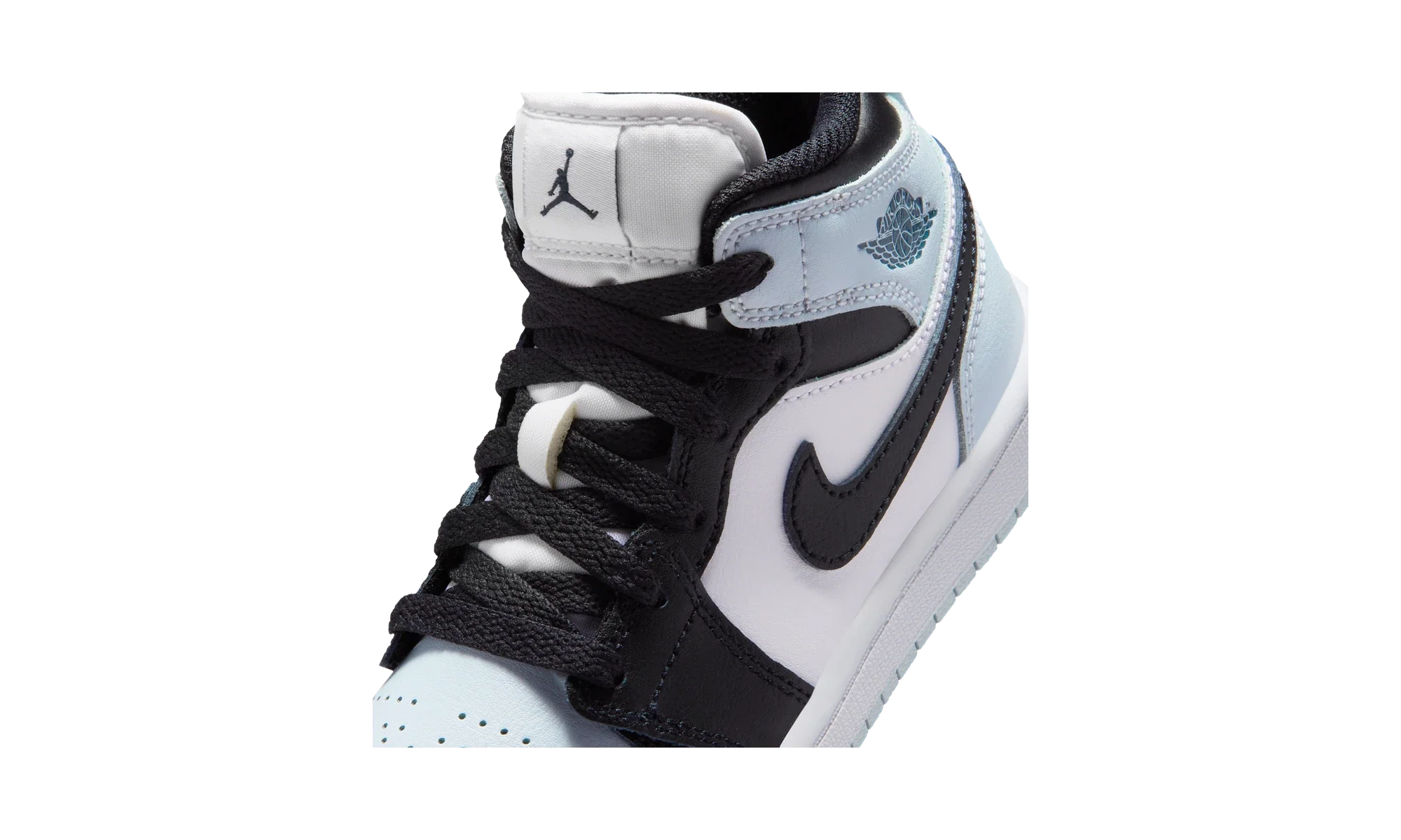 Air Jordan 1 Mid Black Aura Squadron Blue (PS)
