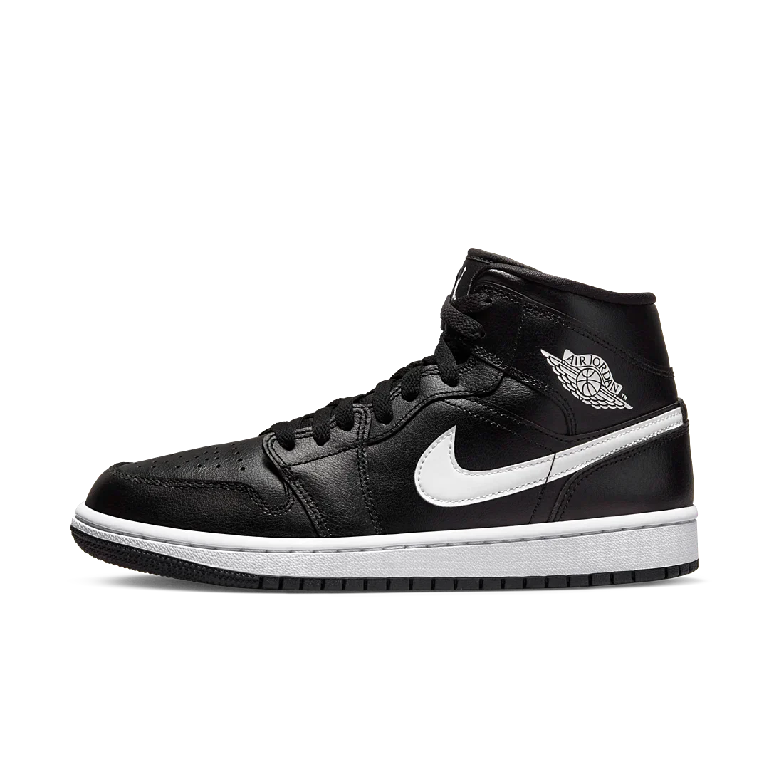 Air Jordan 1 Mid Black White, Black/Black/White (DV0991-001)
