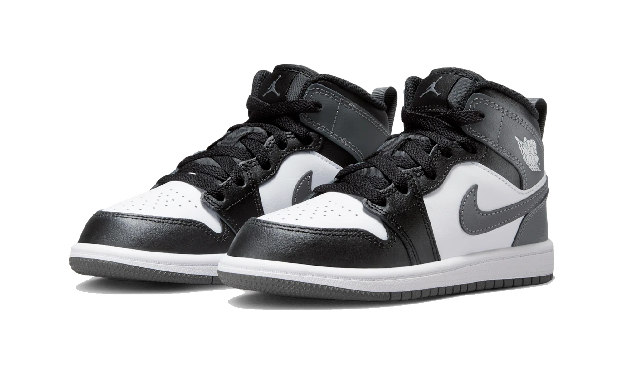 Air Jordan 1 Mid Black White Iron Grey (PS)