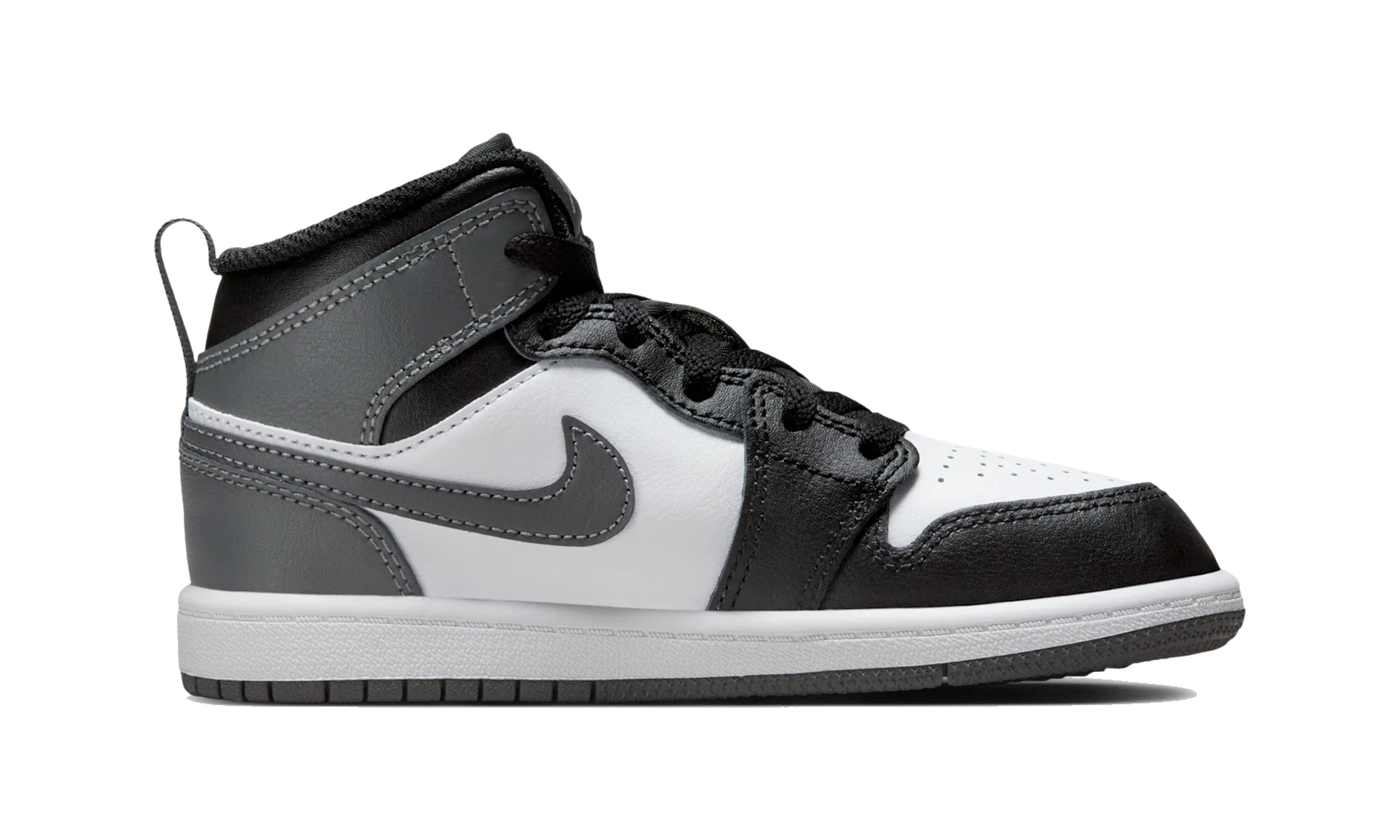 Air Jordan 1 Mid Black White Iron Grey (PS)
