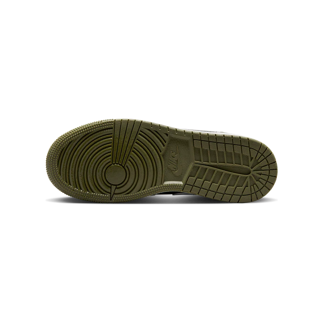 Air Jordan 1 Mid Black White Olive, Black/White/Medium Olive (DQ8423-092)