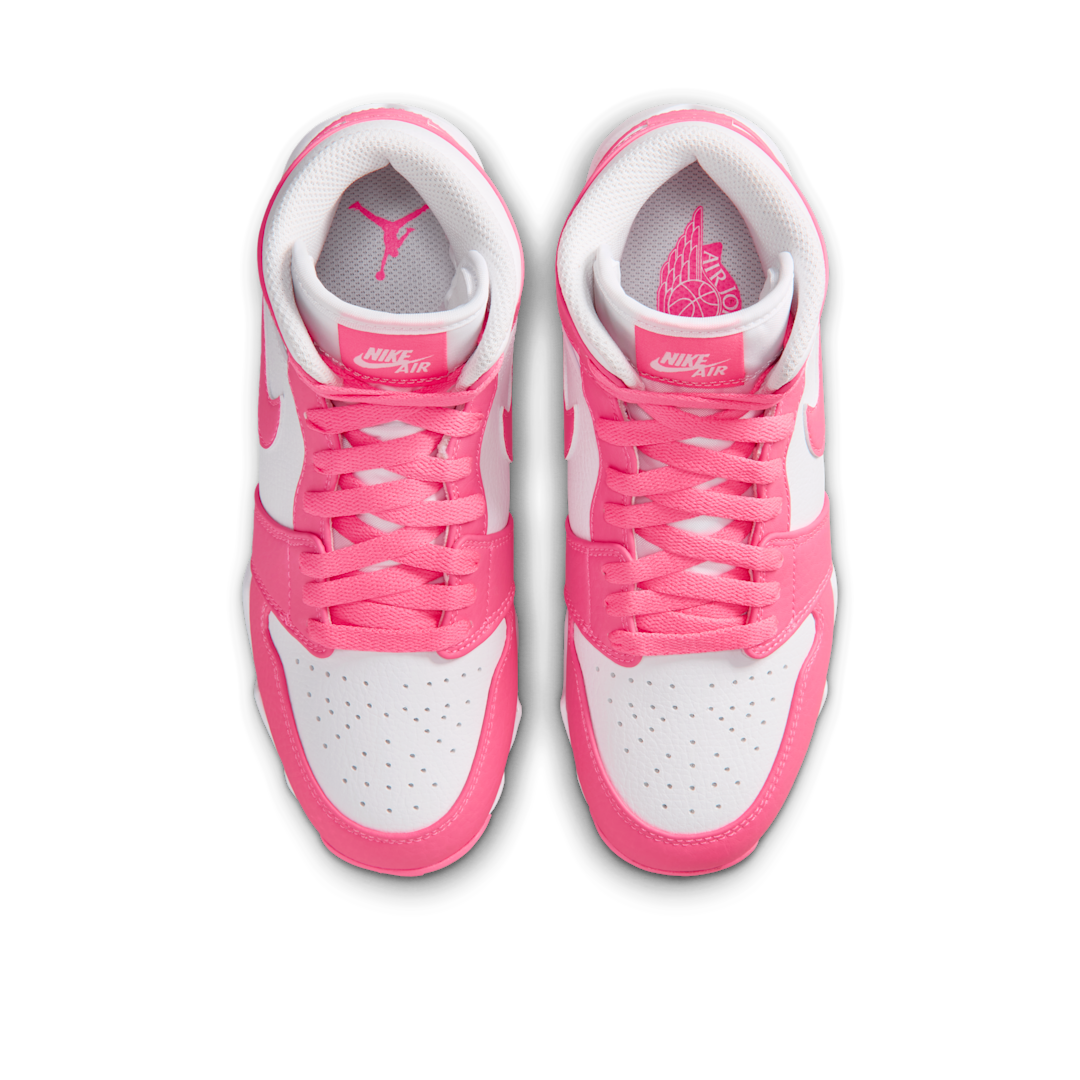 Air Jordan 1 Mid Cleat White Digital Pink