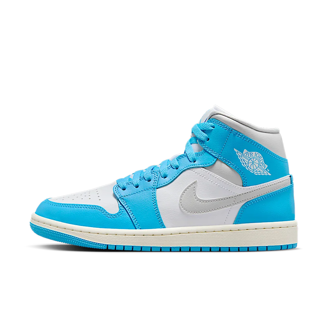 Air Jordan 1 Mid Dark Powder Blue White Sail Neutral Grey, Dark Powder Blue/White/Sail/Neutral Grey (BQ6472-400)