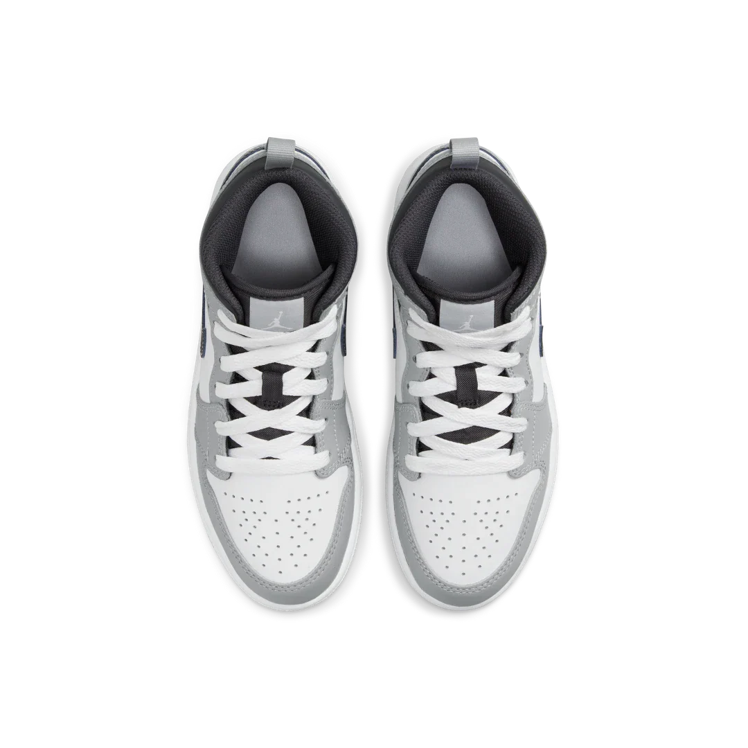 Air Jordan 1 Mid Light Smoke Grey (2022) (PS), Light Smoke Grey/Anthracite/White (640734-078)