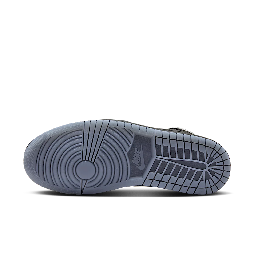 Air Jordan 1 Mid SE Black Metallic Reimagined, Black/Silver Metallic/University Red (HV5177-010)