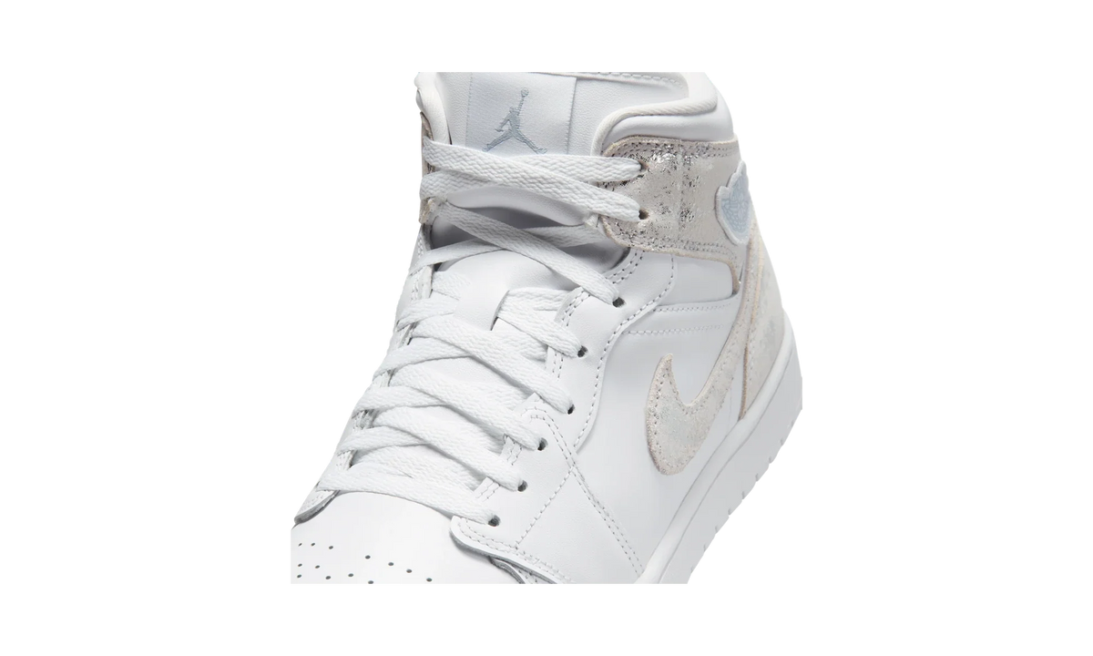 Air Jordan 1 Mid SE Distressed White Field Silver