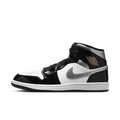 Air Jordan 1 Mid SE Patent Black White Metallic Silver Metallic Gold