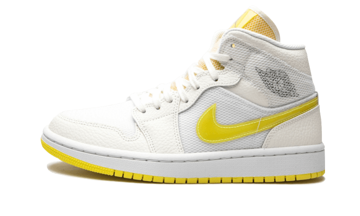 Air Jordan 1 Mid SE Voltage Yellow, Sail/Light Voltage Yellow II/White (DB2822-107)