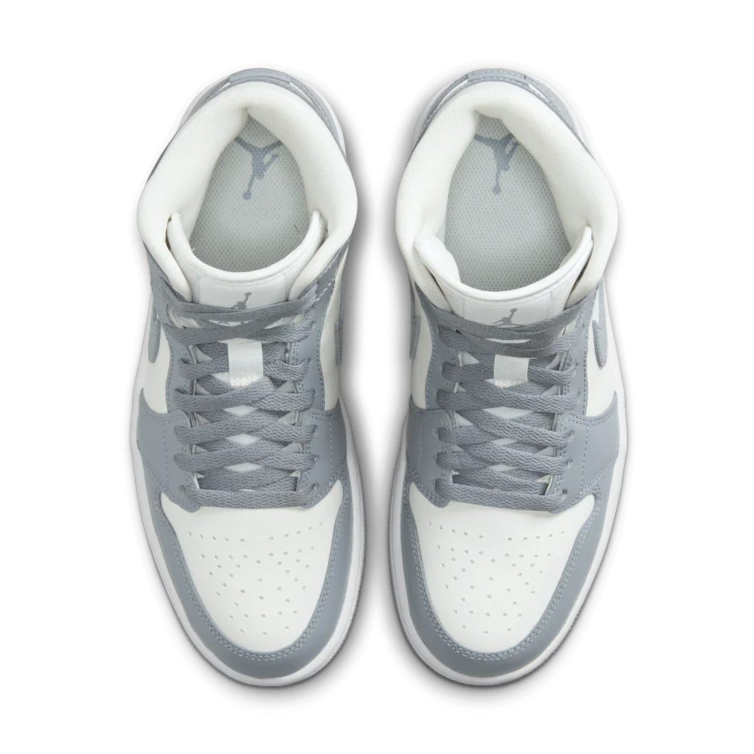 Air Jordan 1 Mid Stealth, Sail/Stealth-White (BQ6472-115)