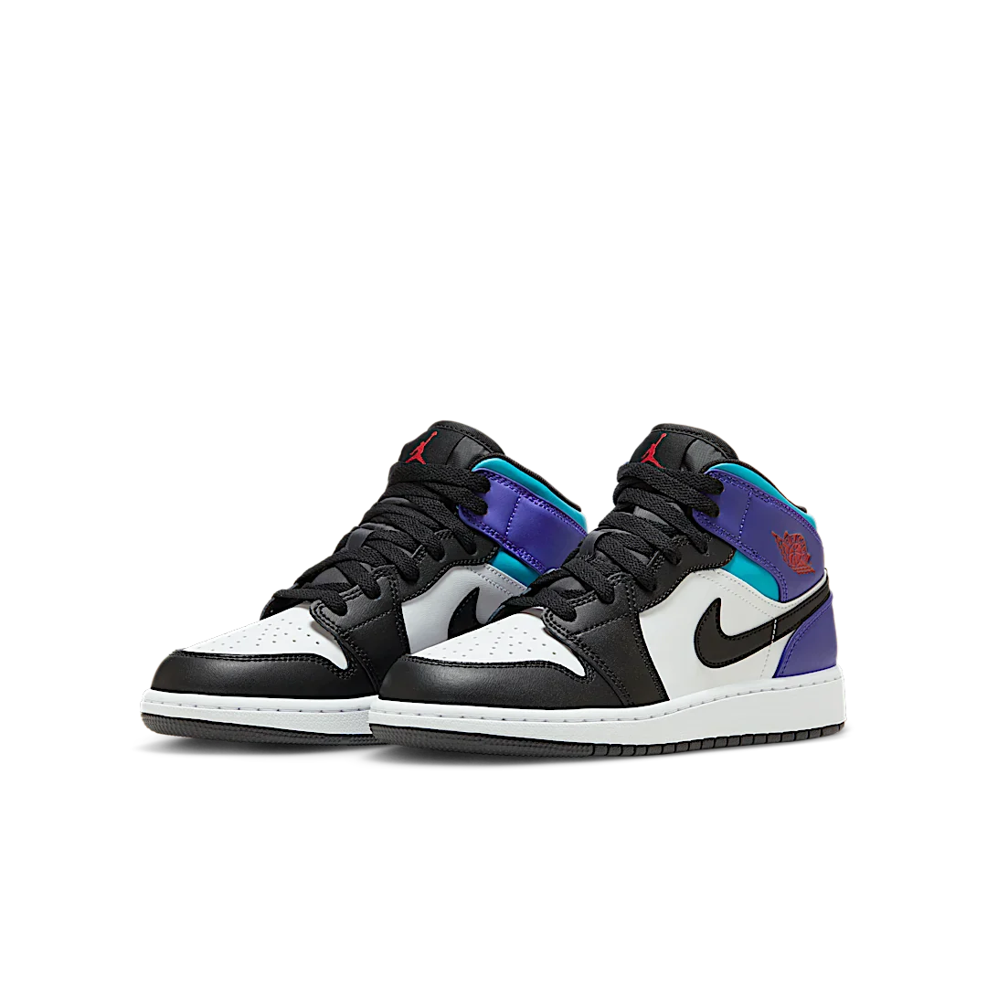Air Jordan 1 Mid White True Red Aquamarine Black, White/True Red/Aquamarine/Black (DQ8423-154)
