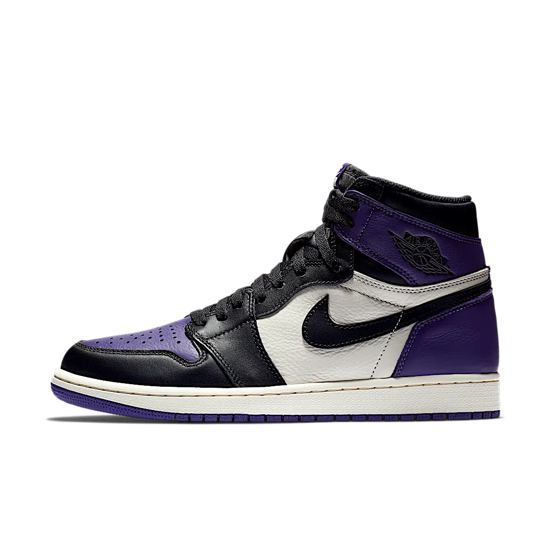 Air Jordan 1 Retro High Court Purple, Court Purple/Black-Sail (555088-501)