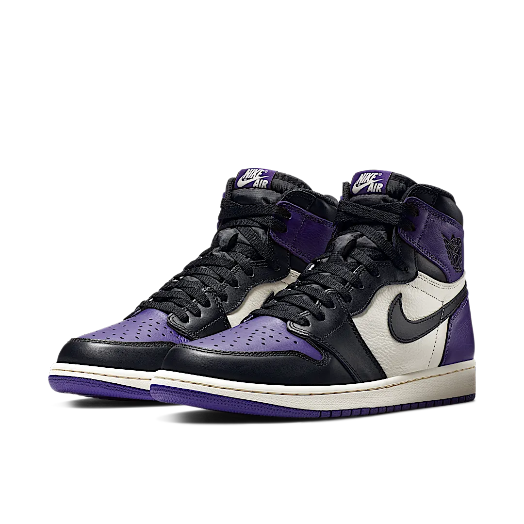 Air Jordan 1 Retro High Court Purple, Court Purple/Black-Sail (555088-501)