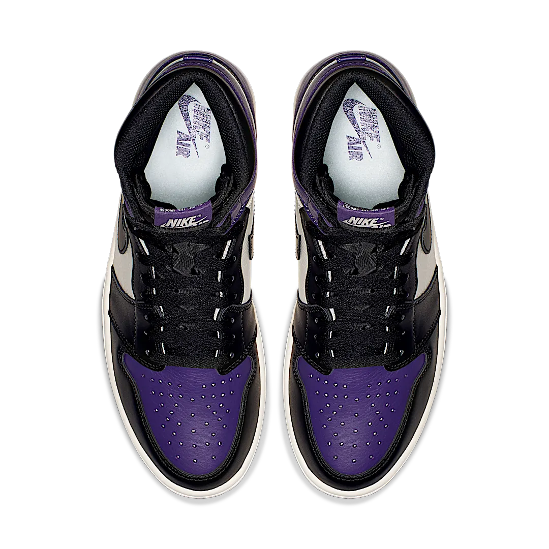 Air Jordan 1 Retro High Court Purple, Court Purple/Black-Sail (555088-501)