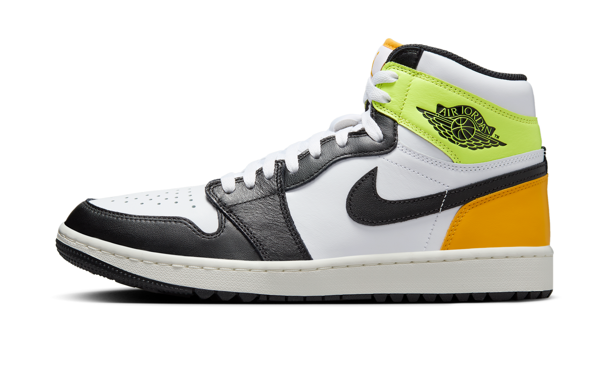 Air Jordan 1 Retro High Golf White University Gold Volt Black