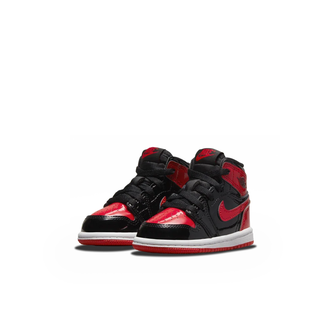 Air Jordan 1 Retro High OG Patent Bred (TD), Black/White-Varsity Red (AQ2665-063)
