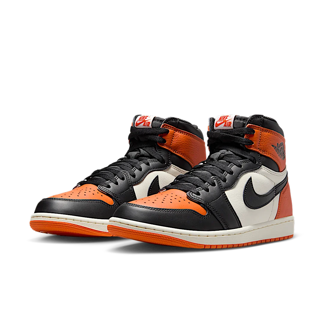 Air Jordan 1 Retro High OG Shattered Backboard (2025), Black/Black-Sail-Starfish (DZ5485-008)