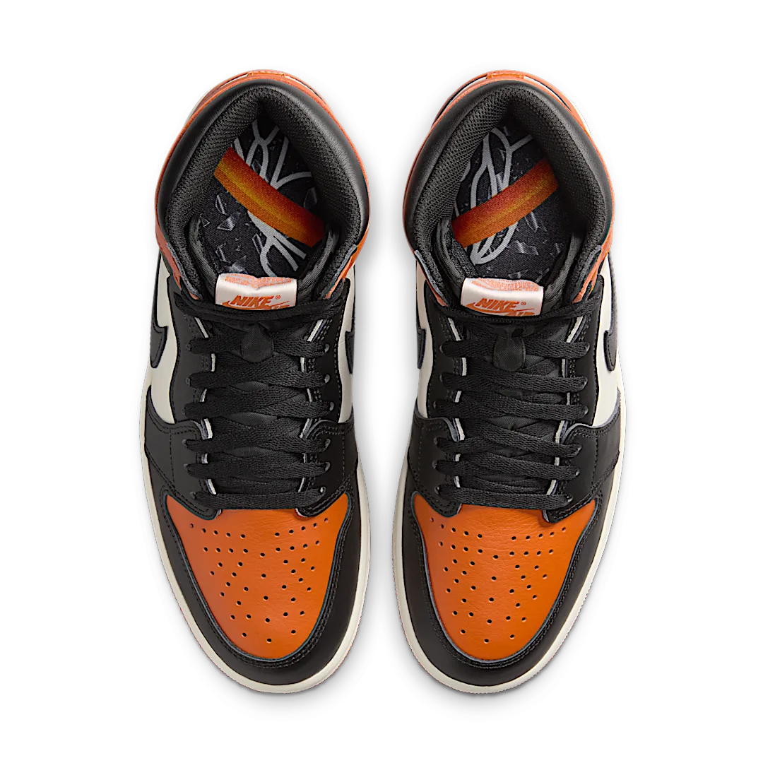 Air Jordan 1 Retro High OG Shattered Backboard (2025), Black/Black-Sail-Starfish (DZ5485-008)