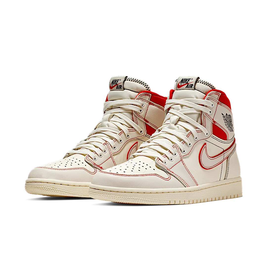Air Jordan 1 Retro High Phantom Gym Red, Sail/Black-Phantom-Gym Red-University Red (555088-160)