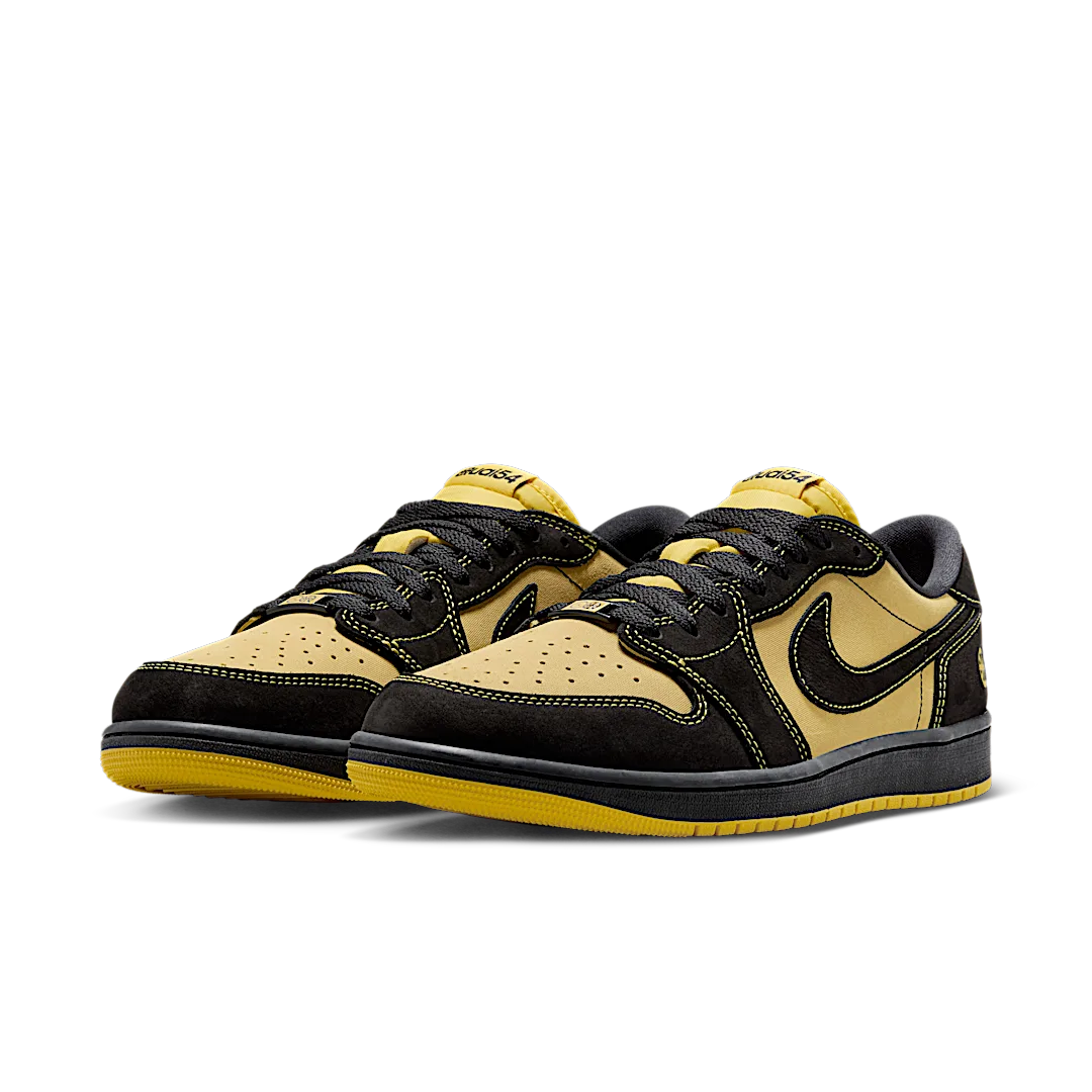 Air Jordan 1 Retro Low OG Quai 54 Black Tour Yellow Red, Black/Tour Yellow/Chile Red (IB8836-007)
